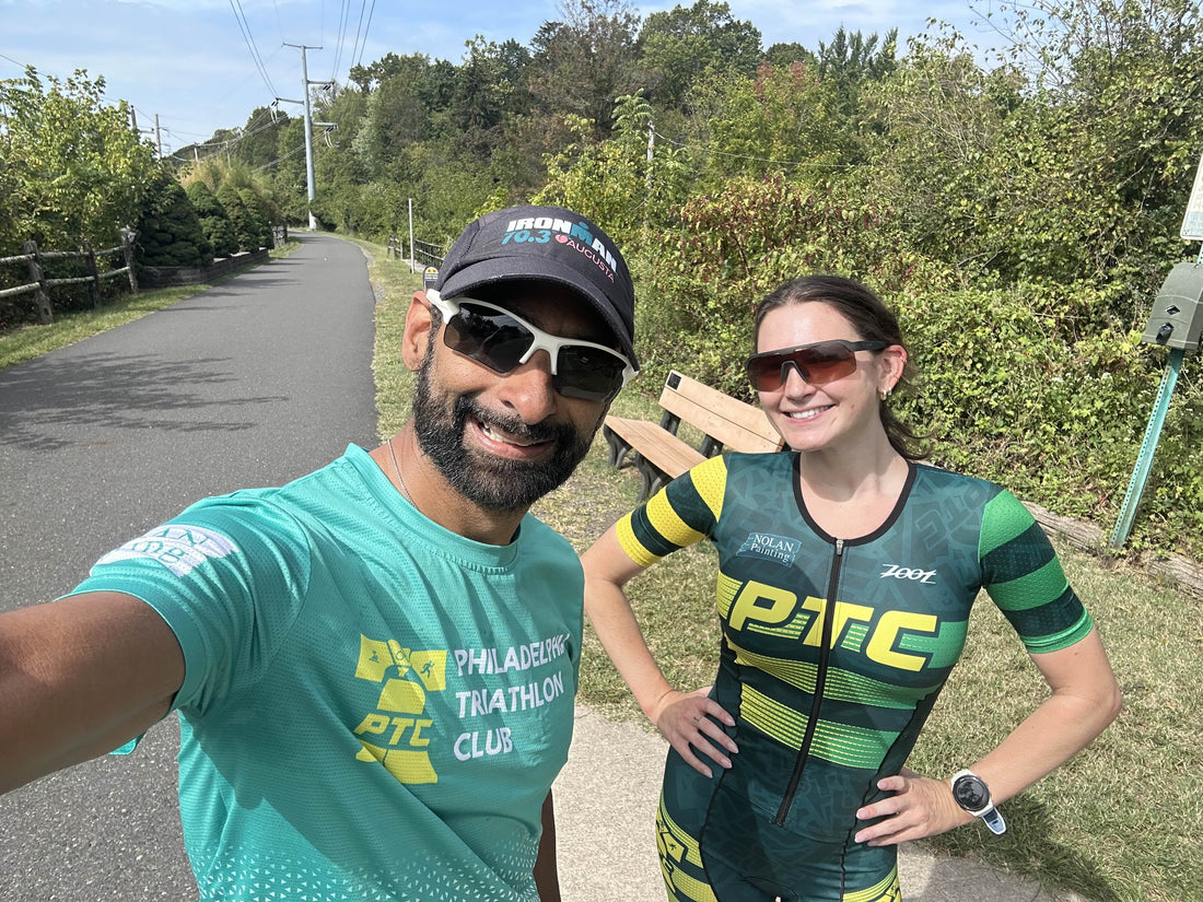 PTC Member Mini Spotlight: Aravind Immaneni and Sarah Liney at North Carolina 70.3